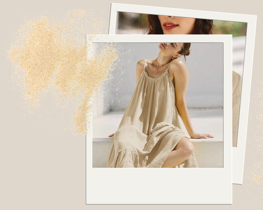robe gaze de coton longue