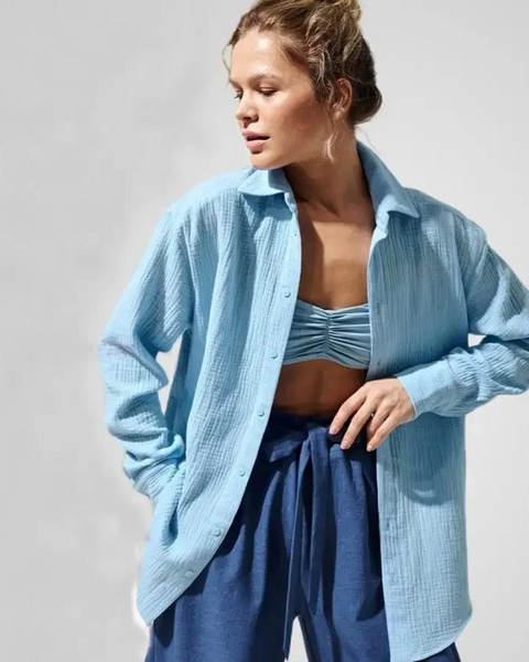 Chemise oversize gaze de coton