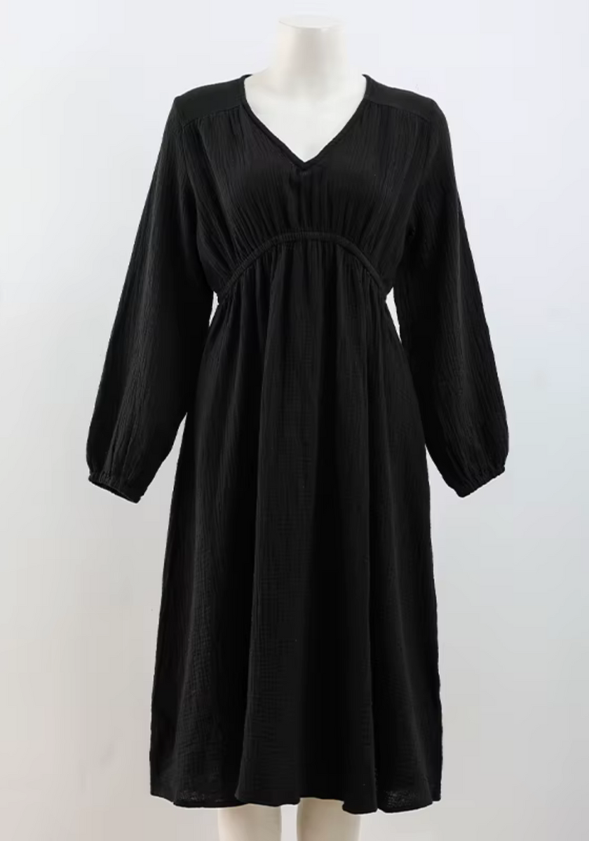 Robe noire gaze de coton