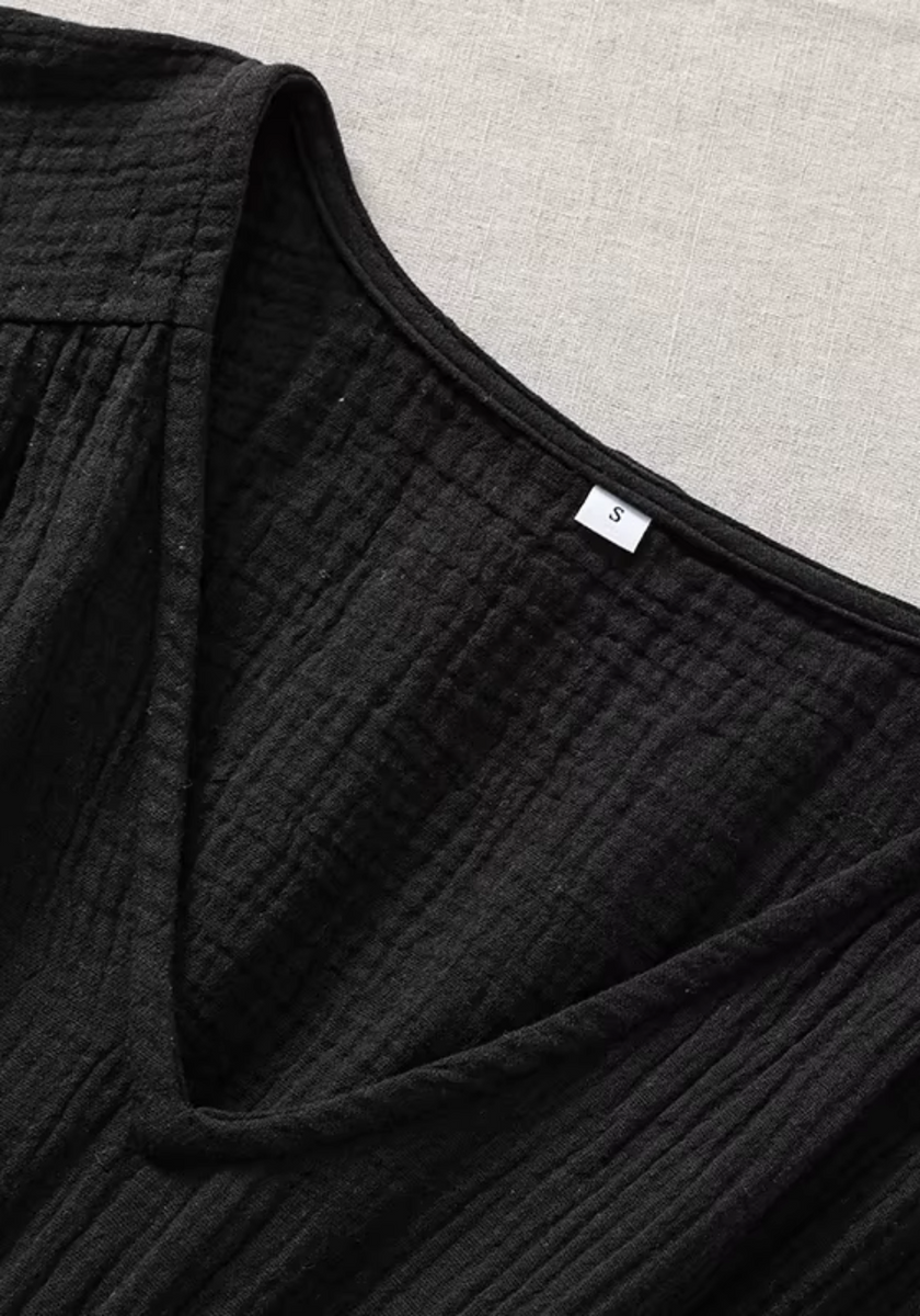 Robe noire gaze de coton