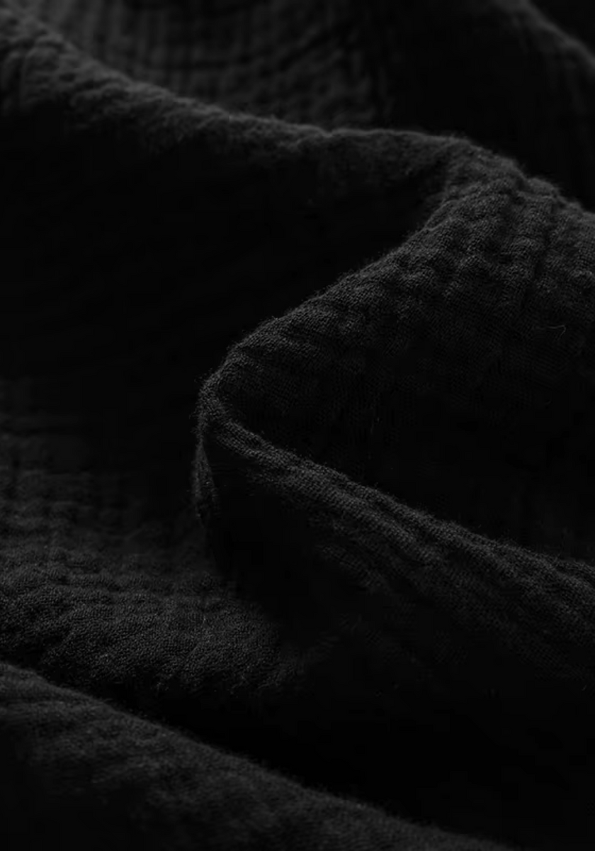 Robe noire gaze de coton