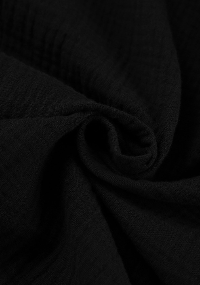 Robe gaze de coton noire grande taille