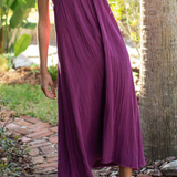 Robe gaze de coton violette