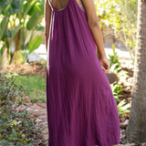 Robe gaze de coton violette femme