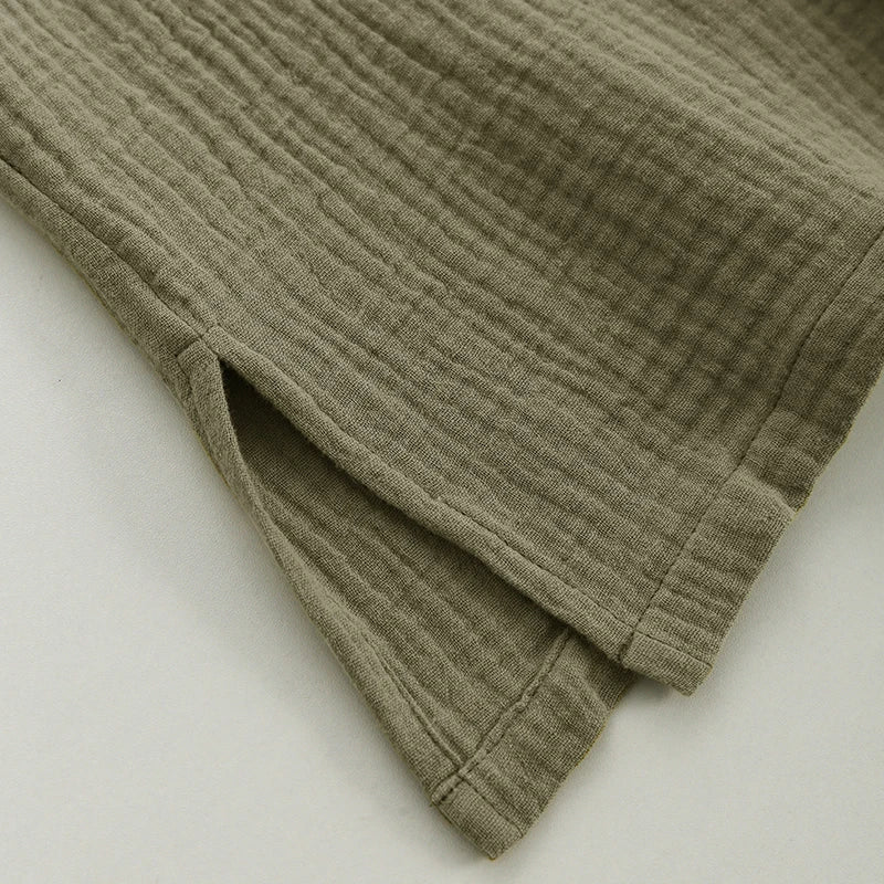 Robe bretelles fines en gaze de coton