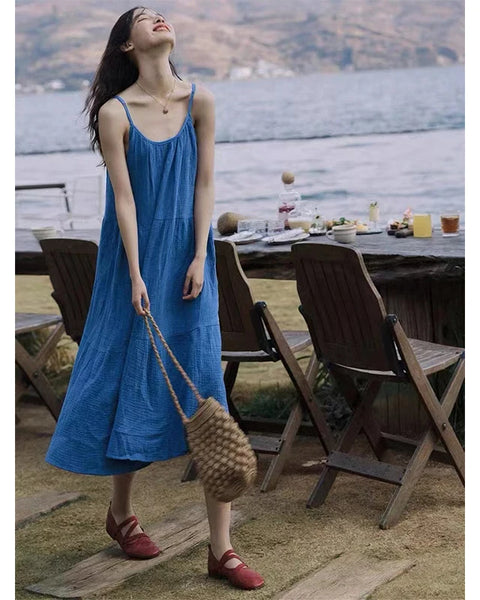 robe-gaze-de-coton-bleu