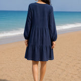 Robe double gaze de coton rose