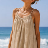 Robe gaze de coton beige