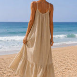 Robe gaze de coton beige