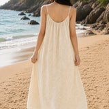 Robe gaze de coton femme ivoire
