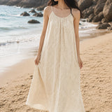 Robe gaze de coton femme ivoire