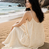 Robe gaze de coton femme ivoire