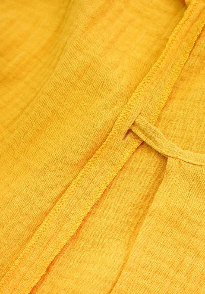 Robe gaze de coton jaune tissus