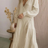 Robe gaze de coton manche longue