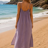 Robe gaze de coton violette