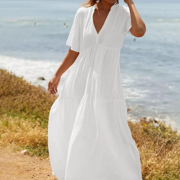 Robe de plage longue blanche hotsell