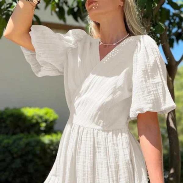 Robe en coton blanche hotsell