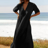 Robe noire gaze de coton