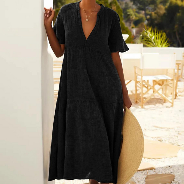 Robe noire gaze de coton