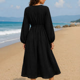 Robe noire gaze de coton