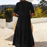 Robe noire gaze de coton de dos