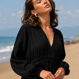 Robe noire gaze de coton